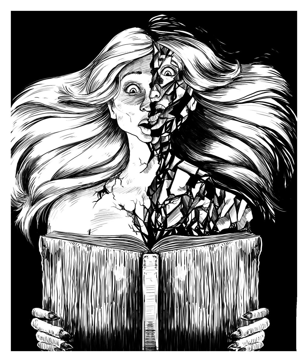 horror_made's tweet photo. #HorrorHaikuesday #Prompt

Today's #Inktober style prompt comes from my newly published collaboration with @WickedLibrary! 

This piece is for the poem written by @SWytovich https://t.co/MhITbZOOSR