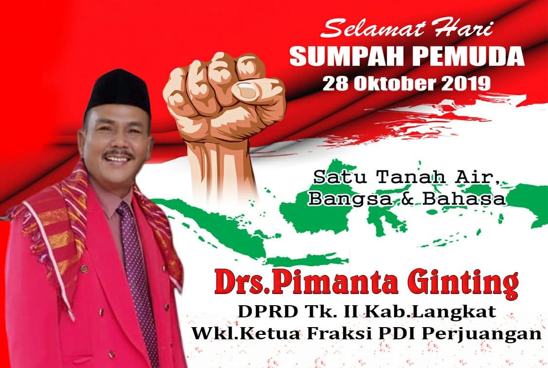 MoelPiliang's tweet photo. "Tuhan tidak merobah nasibnya sesuatu bangsa sebelum bangsa itu merobah nasibnya" - [Pidato HUT Proklamasi, 1964 Bung Karno]

SELAMAT HARI SUMPAH PEMUDA 

Drs. @pimantaginting Ketua Komunitas Banteng Asli Nusantara (KOMBATAN) Langkat / Wakil ketua F-PDIP @PDI_Perjuangan LKT. https://t.co/N2LtpRoBHr