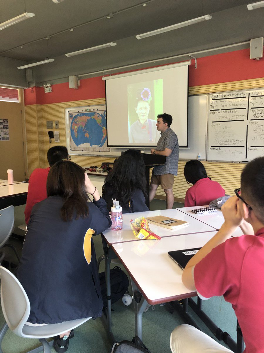 danavt2's tweet photo. Talking about culture today in APHuG with Cameron Hack.  He photographs and interviews people in China about minority cultures and dying traditions such as foot binding. Living history! #ncpa #pulaoproud #humansofchina https://t.co/TFOQzSYc0e