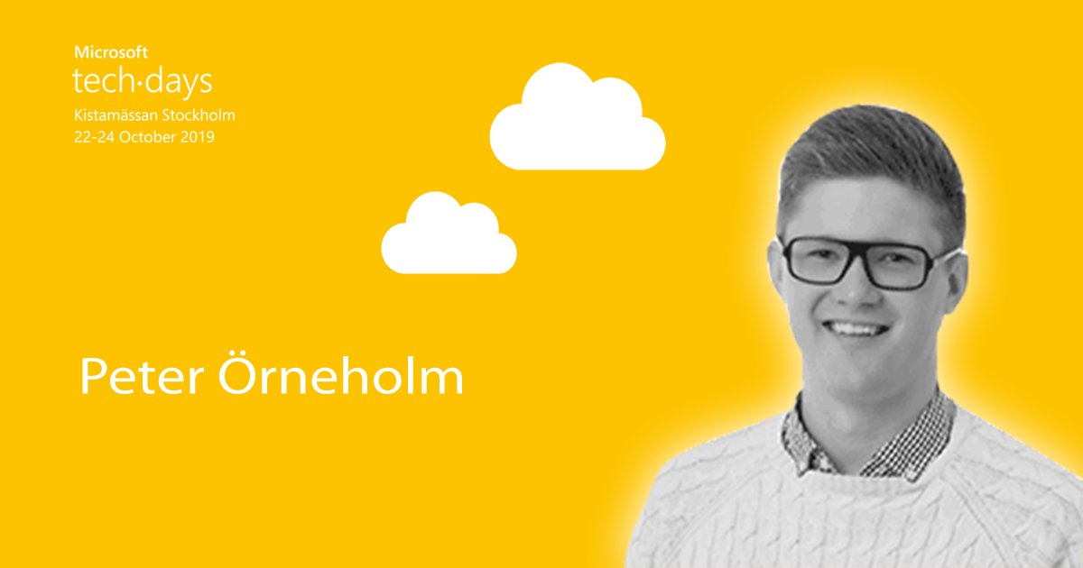 He's the man who got 2019 top speaker score <a href="/PeterOrneholm/">Peter Örneholm</a> with Democratizing AI with Azure Cognitive Services. 4,9 on scale of 1-5. Big congratz to this achievement Peter! #TDswe