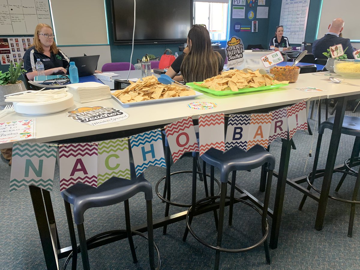 BeckPryor79's tweet photo. Great Day celebrating our amazing staff @GreenwayParkPS NACHO AVERAGE TEACHER for Mental Health Month! Nacho Bar and Hot Chip Sandwiches!!! https://t.co/BcdOpepiuG