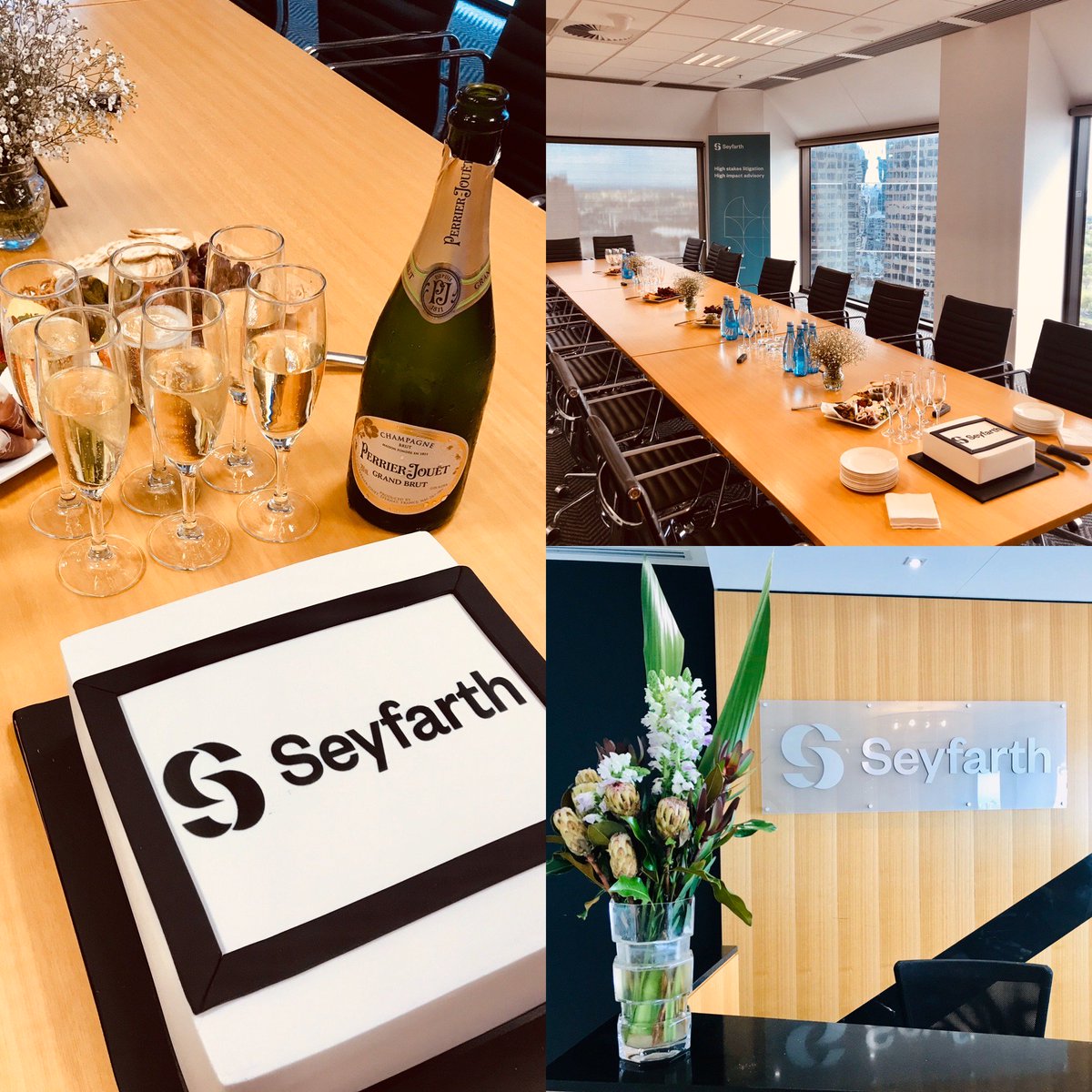 The Seyfarth Australia team have been celebrating the launch of our new brand with cake and champagne. #TeamSeyfarth #Australia