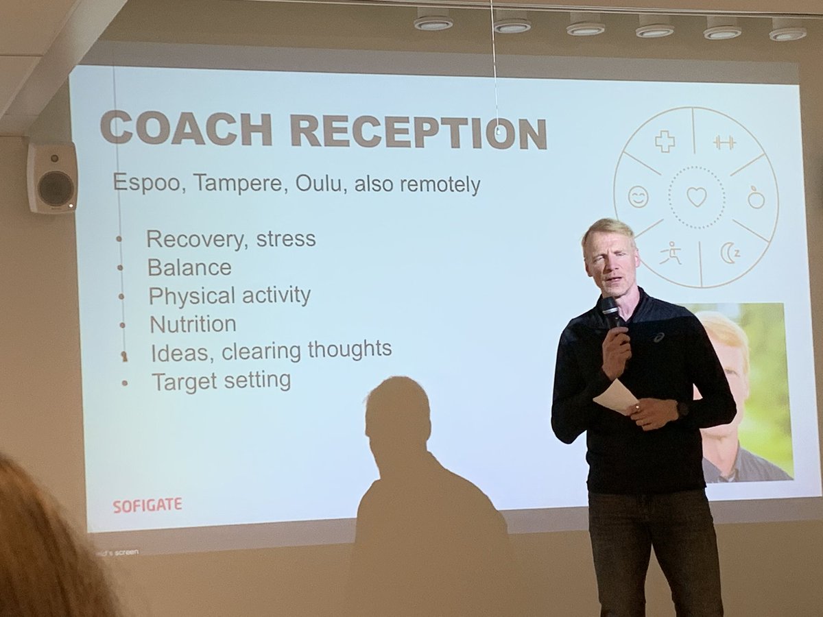 MikkoTalsi's tweet photo. ’Your next performance is only as good as your recovery from the last’
Kiitos #JariJaakkola @HintsaPerform kun pidät meidän @Sofigate’laisten työhyvinvoinnista huolta!
#SofigateAtWork https://t.co/dt4A9IQUcO