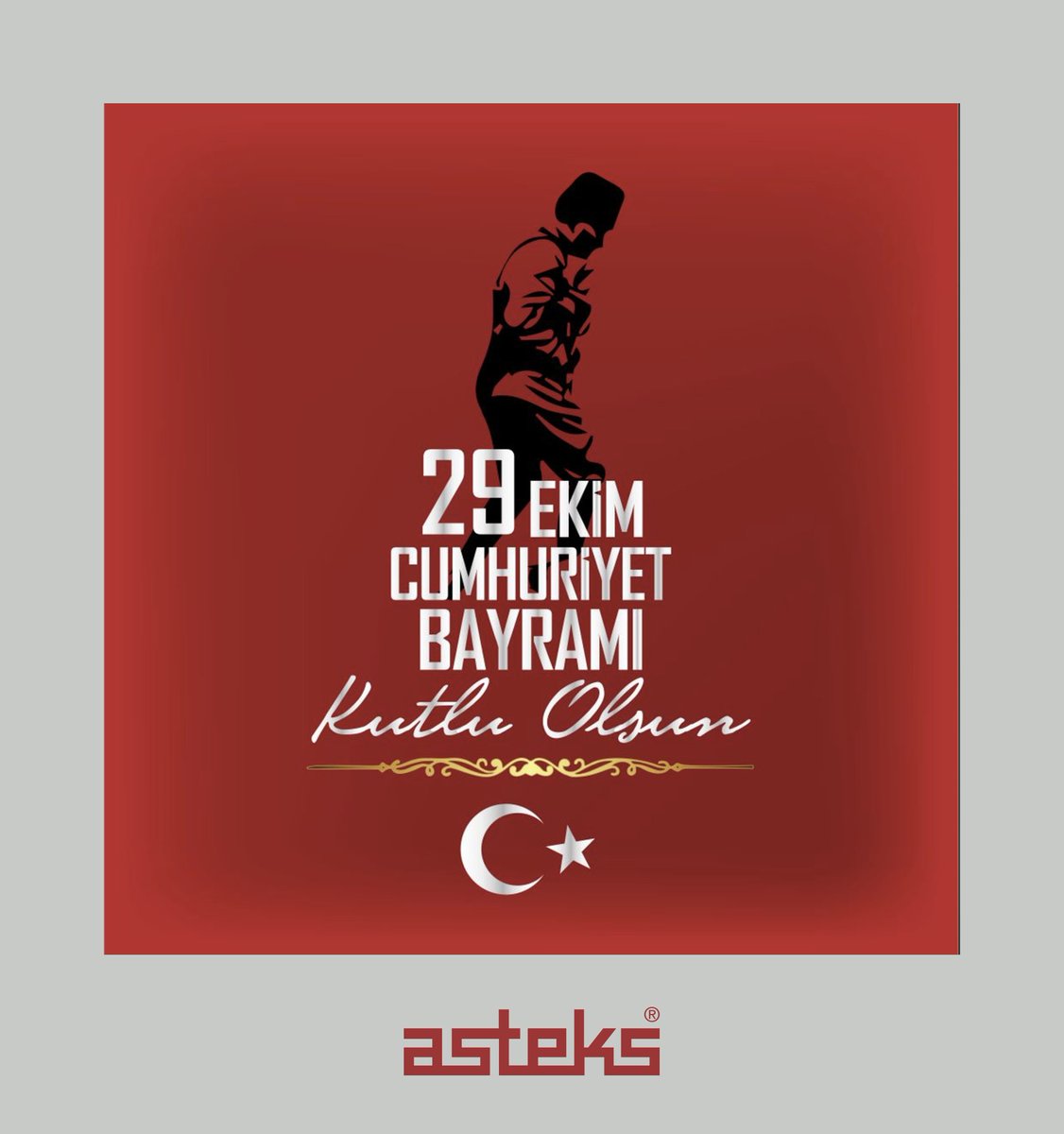 Asteks_Kaucuk's tweet photo. Cumhuriyetimizin ilanının yeni yılında Büyük Önderimiz Gazi Mustafa Kemal Atatürk”ü, aziz şehitlerimizi ve gazilerimizi saygı ve rahmetle anıyor, Cumhuriyet Bayramınızı en içten dileklerimizle kutluyoruz. #29ekim https://t.co/F2rFV10cBi