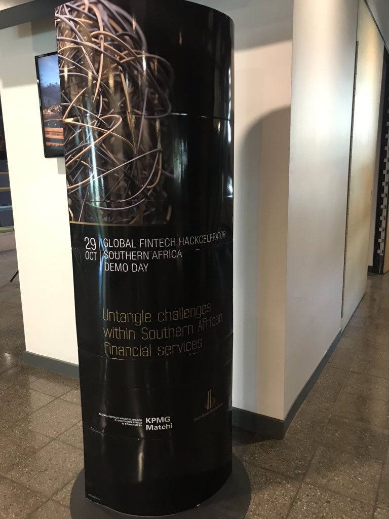 SAReserveBank's tweet photo. It’s Demo Day! Watch the top 12 fintech firms present their solutions, live on our Facebook & YouTube pages #HackceleratorSA https://t.co/l7c3KhfyBp
