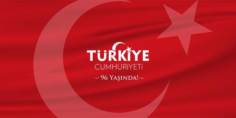 Bu mutluluk ve gurur hepimizin.. 
Cumhuriyeti yaşatmak müşterek vazifemizdir.

Türkiye Cumhuriyeti 96. yaşında 🇹🇷 

29 Ekim Cumhuriyet Bayramımız kutlu olsun. Saygı ve minnetle.. 

#29Ekim