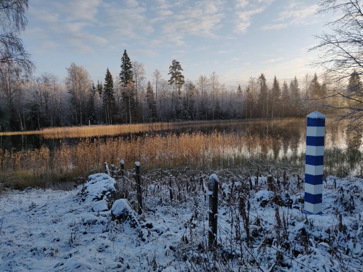 Aamulla oli muitakin rajalla nauttimissa komeista keleistä. Tämän kulkijan lupahommat oli kunnossa.

#rajavalvonta #rajaturvallisuus #rajavartiolaitos #raja100 #itäraja #karhu