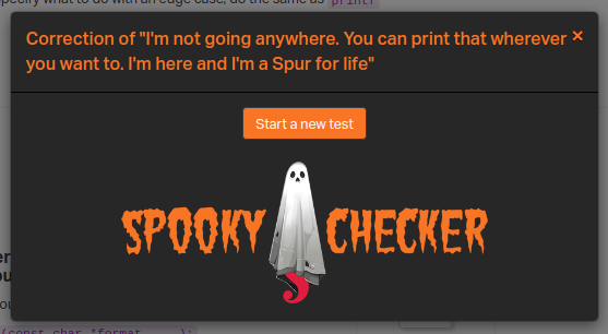 calypsobronte's tweet photo. Creeme es check si me asusta <Hello-Ween/>
<Tweet a #SpookyChecker story/> #holbis #HolbiPro #printf @HolbertonCOL @holbertonschool https://t.co/nhic00sxlT