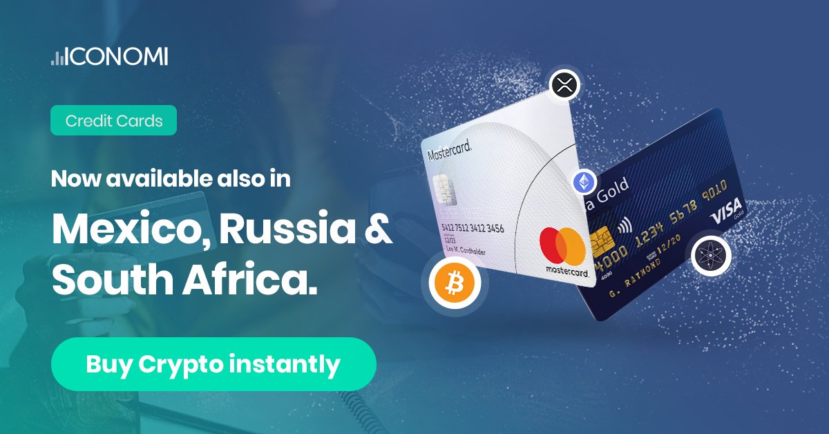 🆕 Our users from #Mexico, #Russia, and #SouthAfrica can now buy leading #cryptocurrencies and #cryptofunds with their credit cards - in less than a minute! iconomi.com #bitcoin #ether