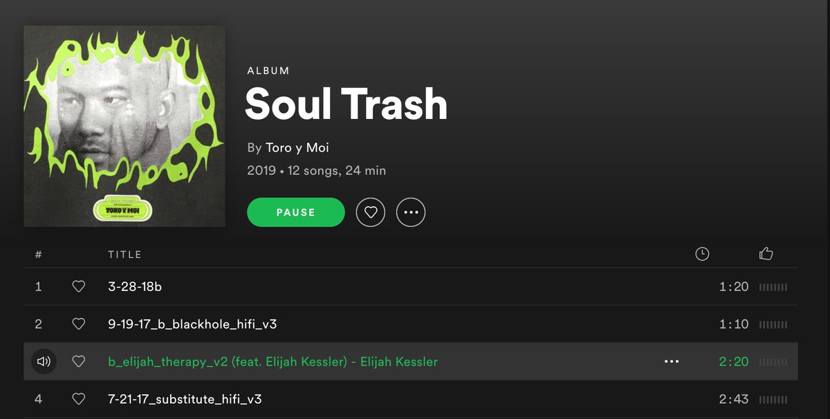 SOUL TRASH IS OUT NOW. THIS HAS BEEN IN THE WORKS NOW OVER THE LAST THREE YEARS MAYBE MORE THATS ALL I KNOW. LEGENDARY TAPE WITH LEGENDARY PEOPLE. LOVE YOU GUYS TAKE A LISTEN. <a href="/ToroyMoi/">Toro y Moi</a> <a href="/Tronfucious/">BEENDERE</a> @supportcaleon