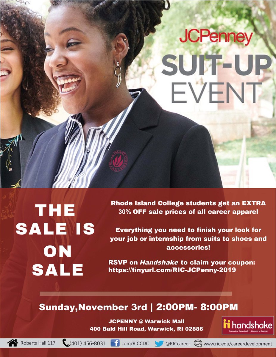 No idea what to wear for an interview? Come find your style and get an Extra 30% off at #RICSuitUp #AllAtJCP