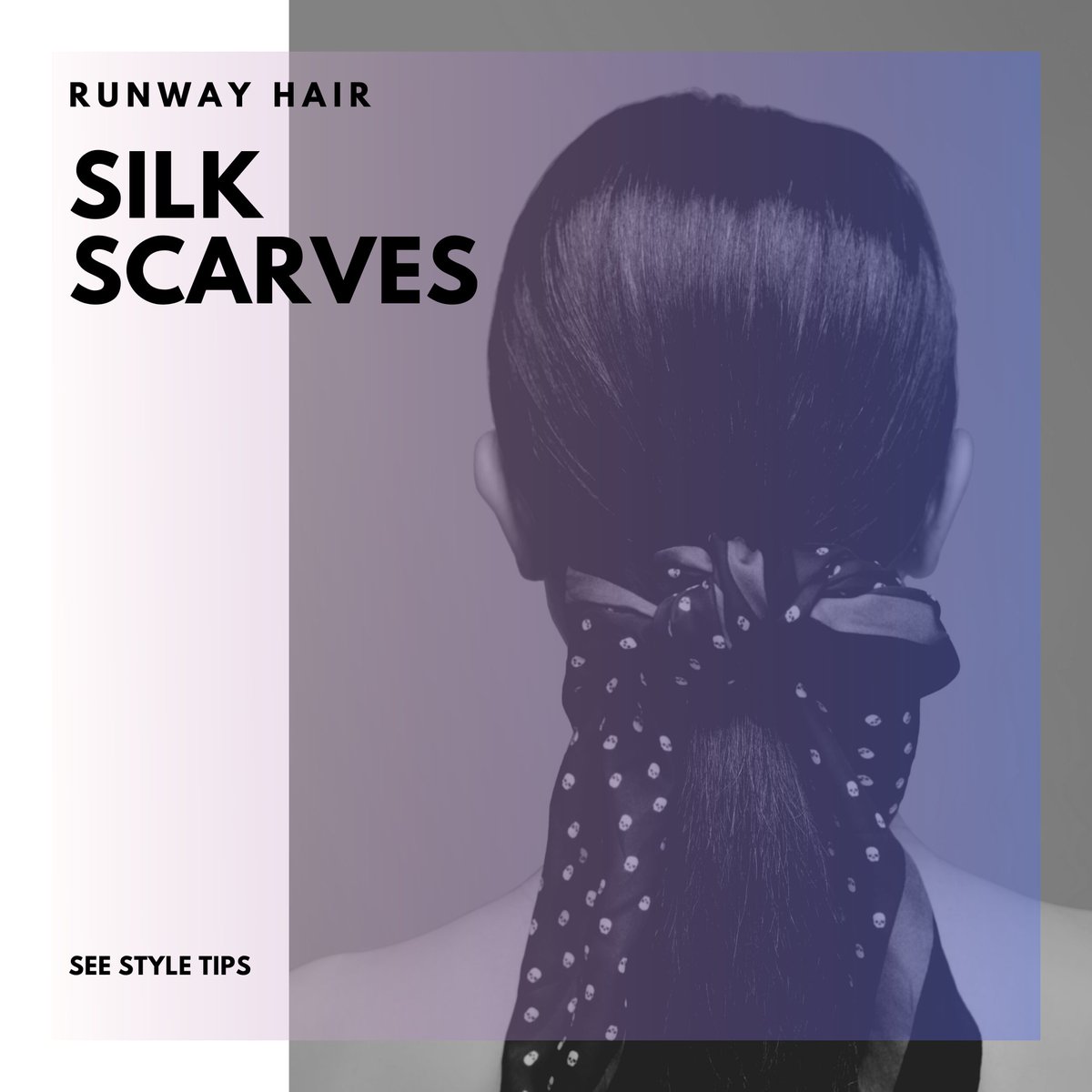 Grab a silk scarf &amp; tie in a simple bow around a low ponytail for an on trend look that's kind to your hair &amp; is great for 2nd or third days post wash. Lots of fabulous vintage scarves in vintage &amp; charity shops #chooseused #buyless #notnewyear #preloved
  soo.nr/7f2t