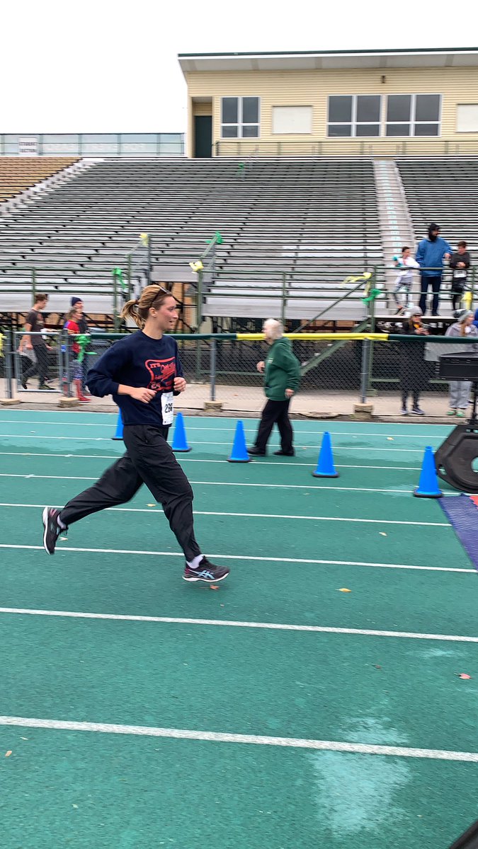 BlackRiverRC's tweet photo. Haley’s ‘Exercising Princess Diana’ costume had to be modified to ‘it’s cold out here Diana’ due to the 25 mph winds at race time! Still had a blast. #SkeletonRun @RunAmherst #RunLorainCounty https://t.co/MLymzFNcNd
