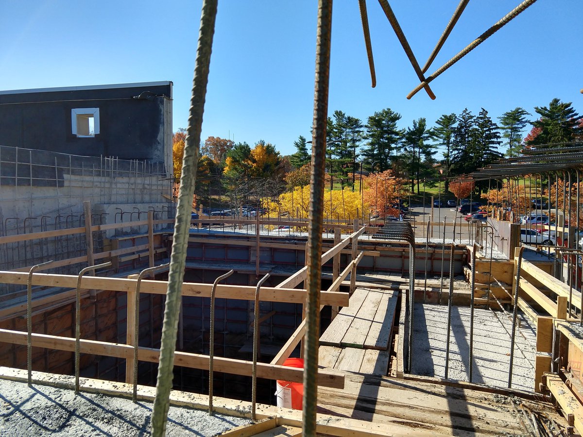 We have a few projects in the works at <a href="/cayugamed/">Cayuga Medical Ctr</a> right now, including this radiation medicine addition. Filed under "things you don't see every day", the thickest wall is over 8 feet wide of reinforced concrete and has steel shielding plates in the middle.