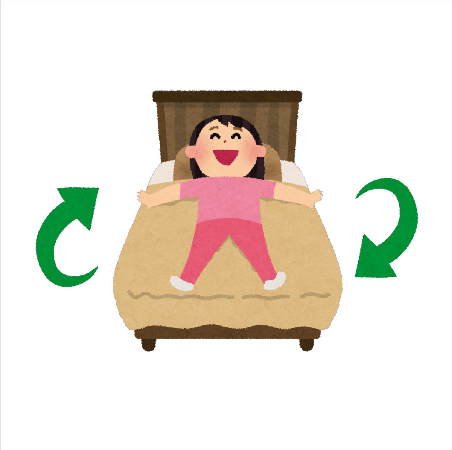 まいチクをいらすとやで再現 Dayukoume 再現難易度 使ったイラスト 2枚 ベッドでくつろぐ女性のイラスト 矢印の イラスト 急カーブ まいにちチクショー T Co Zoztl3itxl Twitter