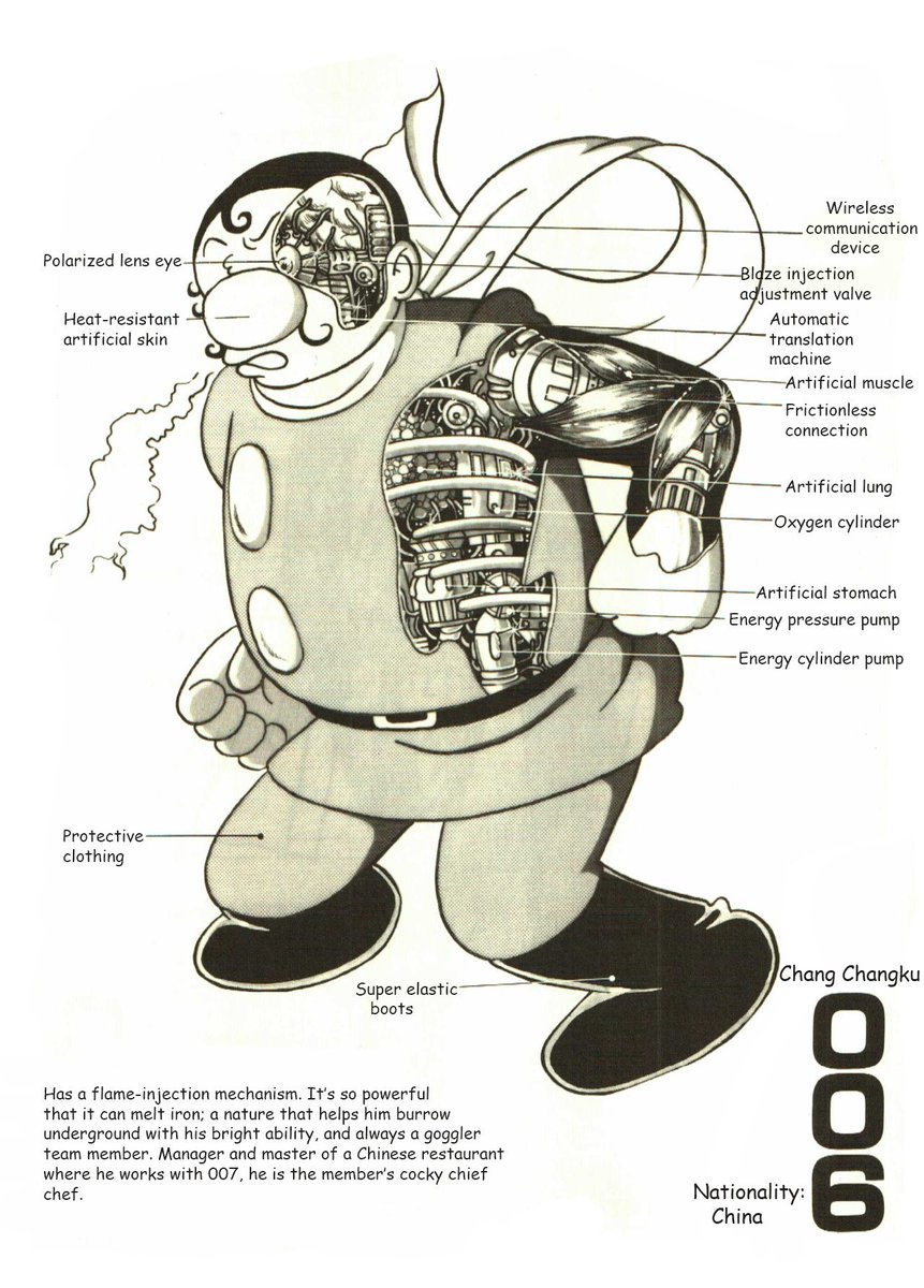 全温度cheesefondue 9701 サイボーグ009 張々湖 サイボーグ006解剖図