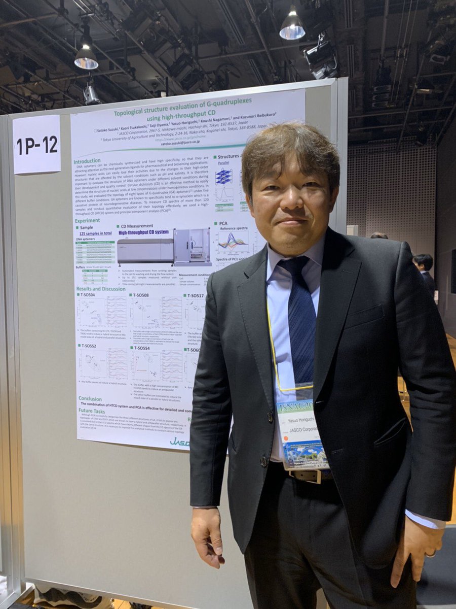 GlobalJasco's tweet image. The 1st day of #ISNAC was pretty successful.
See you tomorrow!
#NucleicAcid #structureanalysis # #chemical #pharmaceutical #applications #分析