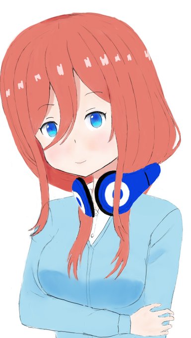 たけさんがTwitterに投稿した中野三玖(五等分の花嫁)のイラスト。