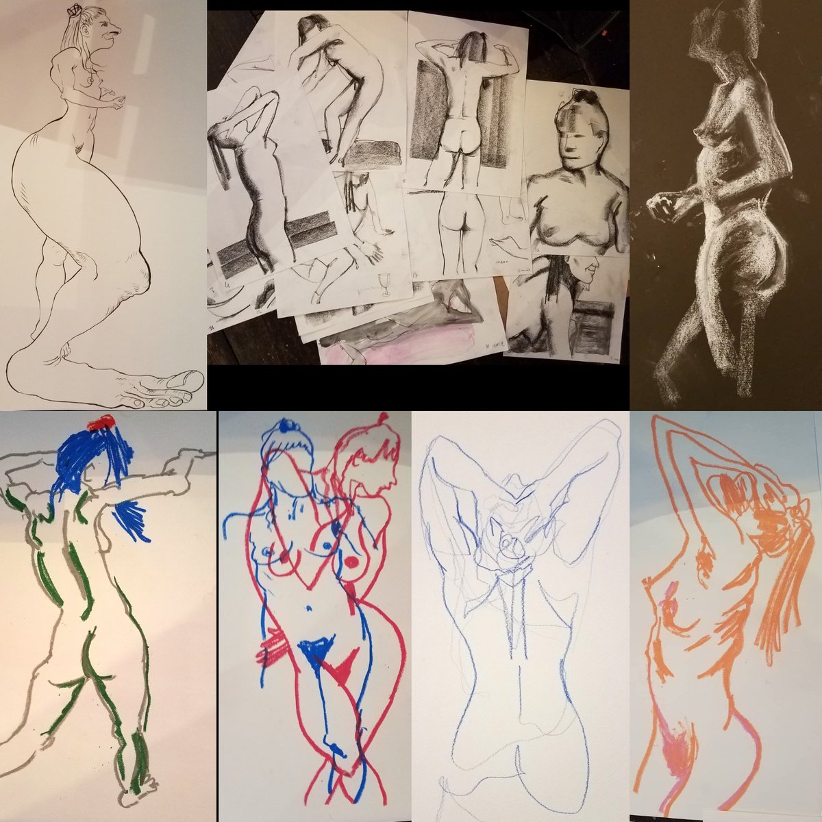 🌟Esther is our excellent life model here this eve Tues 29th Oct💡Drop in to draw 7:30pm-9 upstairs <a href="/StarbyHD/">Star By Hackney Downs</a> 🌟 Paper provided+ drawing materials here too £10 inc🎨 These drawings of Esther by Giovanni Forlino, Giacamo Run, Catherine &amp; more #LifeDrawing #Hackney #TuesdayThoughts