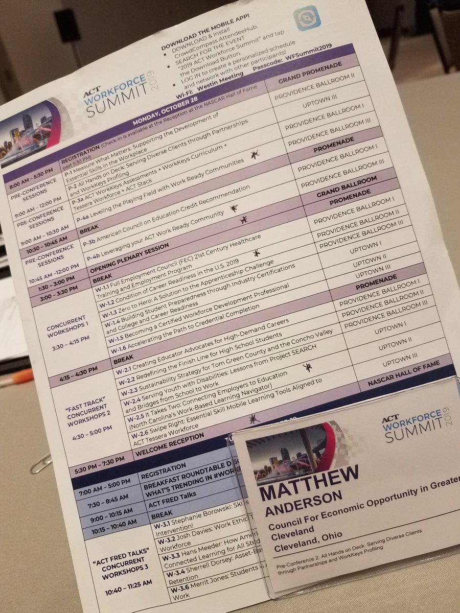 MaiseynJoshDad's tweet image. Ready for Day 2 in #Charlotte #ACTWorkforce Summit! It's all about #InvestinPeople #NutureSuccess &amp;amp; #TransformLives  @TheCouncilCLE #CEOGC @CityofCleveland @cuyahogacounty @OACAA