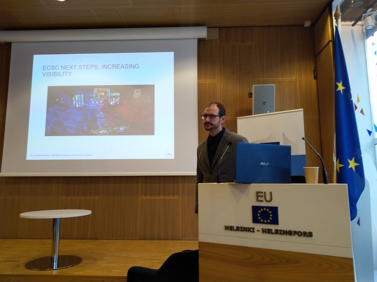 DariaC's tweet image. Workshop #CyberEDU kicked off in Helsinki with Adrian Belmonte @enisa_eu presenting #ECSC2019 and next steps #ECSC2020 | best practice exchange #RO2019EU #EU2019FI #cybersecurity