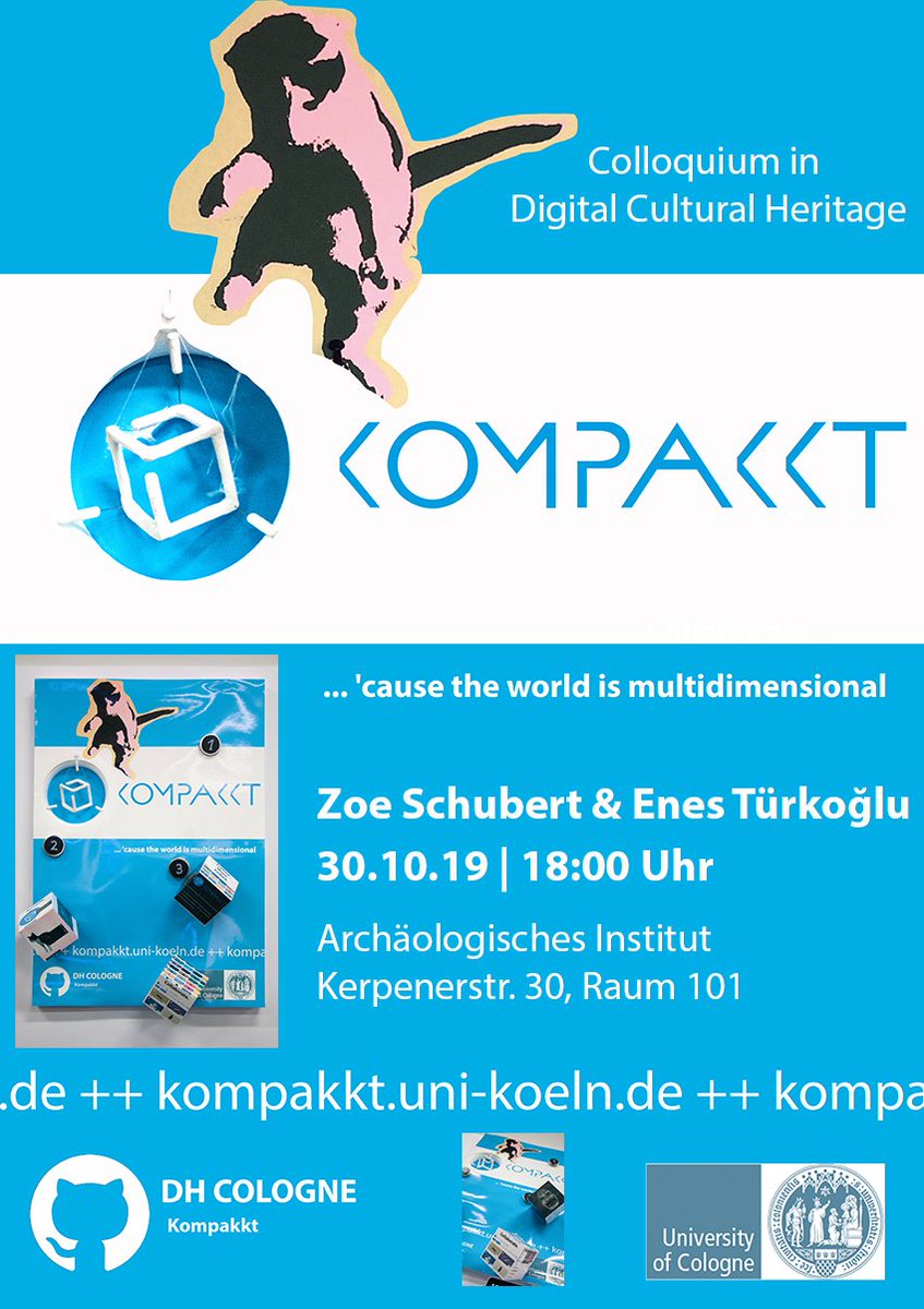 Archaeoinformatics (@architcologne) on Twitter photo 🎓 Colloquium in Digital Cultural Heritage - ⌚ 30 October 2019 18:00 - 🏠 bit.ly/2PfvyDx - 👩 Zoe Schubert (<a href="/ZetOhEh/">Zoe Schubert</a>) & 👩 Enes Türkuǧlu: Kompakkt - 'cause the world is multidimensional #3D #Repository #DH #Archaeology 🎓 Colloquium in Digital Cultural Heritage - ⌚ 30 October 2019 18:00 - 🏠 bit.ly/2PfvyDx - 👩 Zoe Schubert (<a href="/ZetOhEh/">Zoe Schubert</a>) & 👩 Enes Türkuǧlu: Kompakkt - 'cause the world is multidimensional #3D #Repository #DH #Archaeology