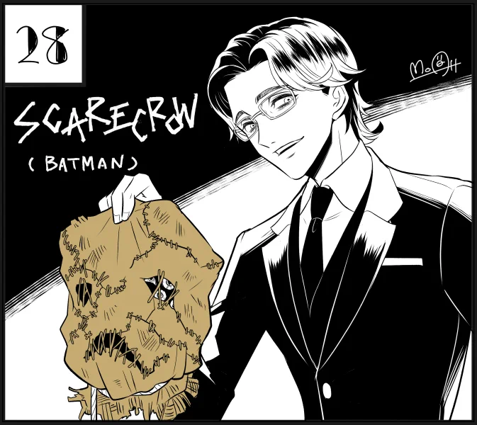 【Inktober2019】Jonathan Crane/Scarecrow (Batman) タイトル指定は特になかったので個人的に印象の強いダークナイト三部作版の方で。ノーラン監督が撮るキリアン・マーフィーめちゃくちゃ好きです。遊佐さんの吹替も最高。They scream, and they cry… much as you're doing now! #FanartMoa810 