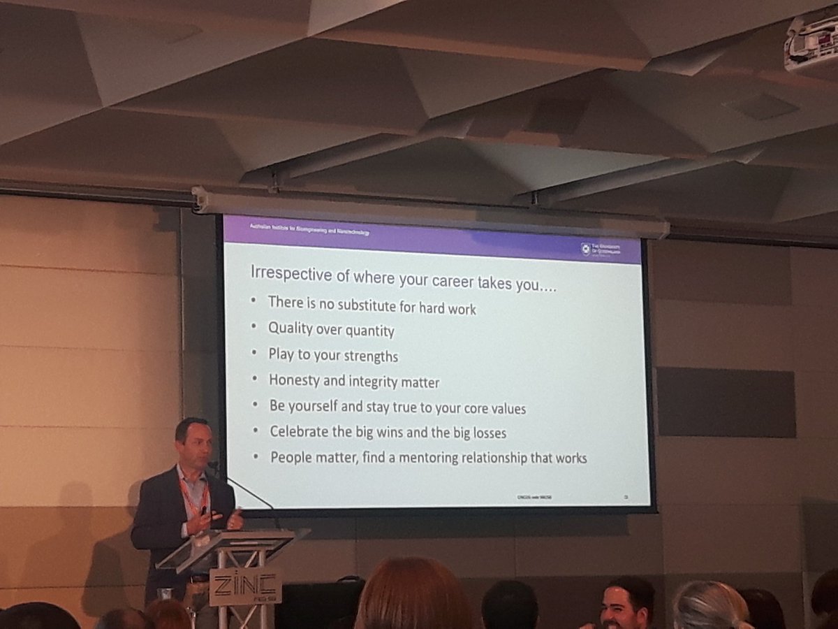Great presentation from <a href="/trent_munro/">Trent Munro</a> about academia vs industry at #bridgeProgram19 and included some important career advice