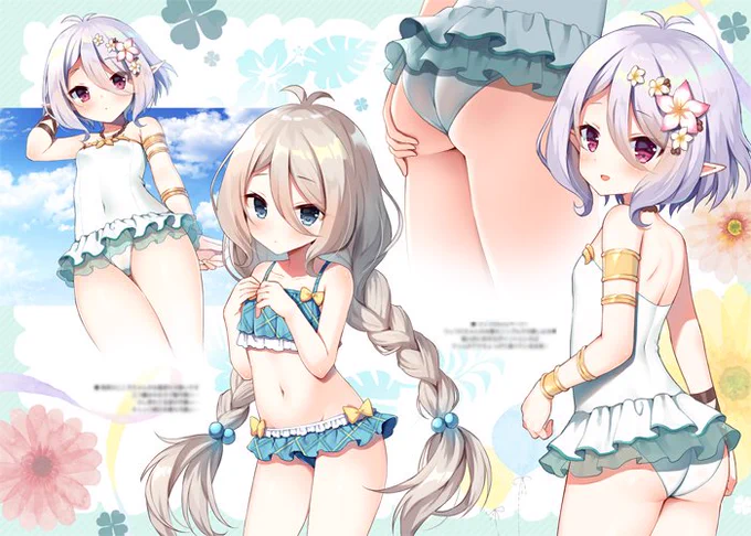 11/3サンクリ新刊「プリンセスクローゼット2」の表紙とサンプルです!プリコネの水着イラスト本になります✨

とらのあな様にて予約開始しましたので会場に来れない方は是非!?
?https://t.co/GTqti8MAQe 