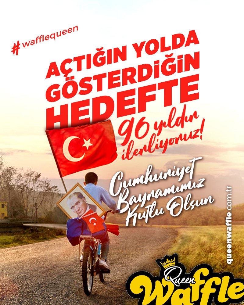 wafflequeensos's tweet photo. Açtığın yolda, gösterdiğin hedefte durmadan azimle 96 yıldır çalışarak ilerliyoruz. 29 Ekim #CumhuriyetBayramı’mız kutlu olsun! 🇹🇷 https://t.co/Ib3bpMf6AR