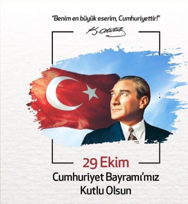 “Cumhuriyet, düşüncesi hür, anlayışı hür, vicdanı hür nesiller ister.”
Cumhuriyetimizin 96. Kuruluş yıl dönümü kutlu olsun!  #29Ekim