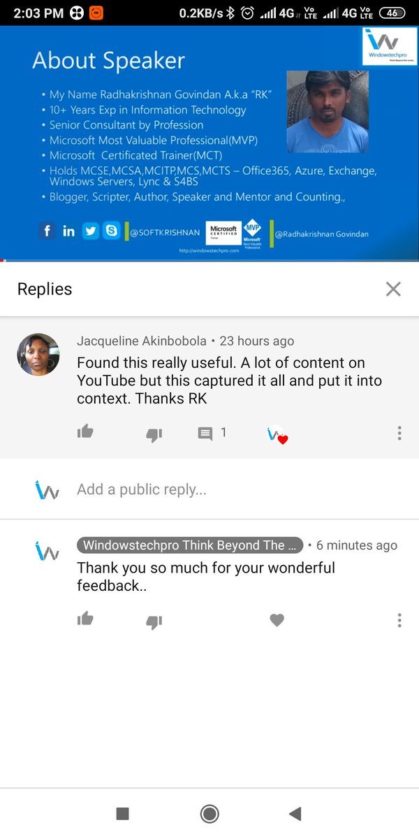 SOFTKRISHNAN's tweet image. It is one the fantastic feedbacks in recent days.. It brings positive energy within me. 
 “We all need people who will give us feedback. That’s how we improve.”
– Bill Gates #RKThoughts @Iwindowstechpro