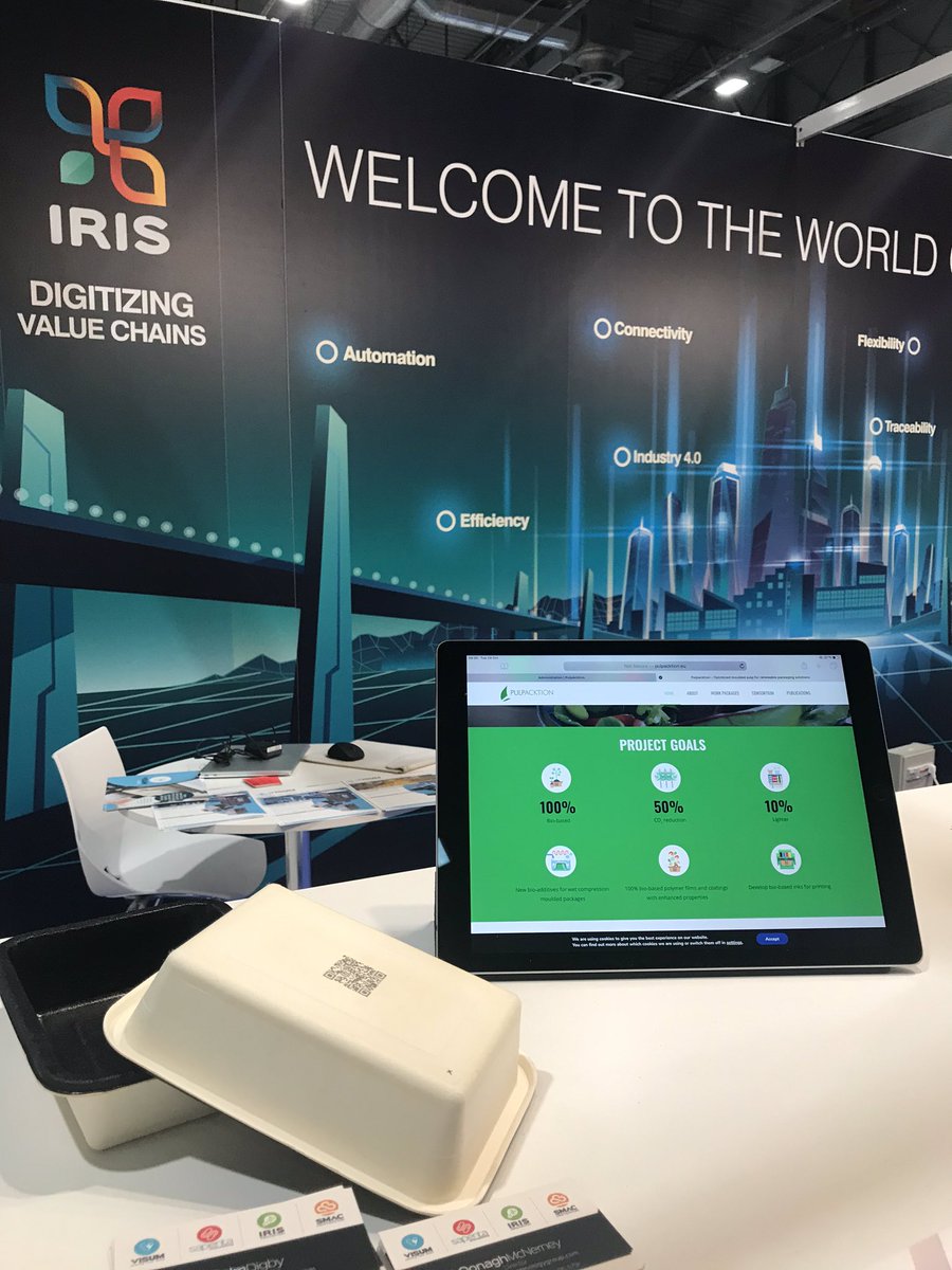 iris_rd's tweet photo. IRIS is showing the value of the #pulpacktion application for traceability and as a new product communication channel to the consumer: booth 51 -52 at the #eShowMAD19  @eshowesp https://t.co/uprUadckae