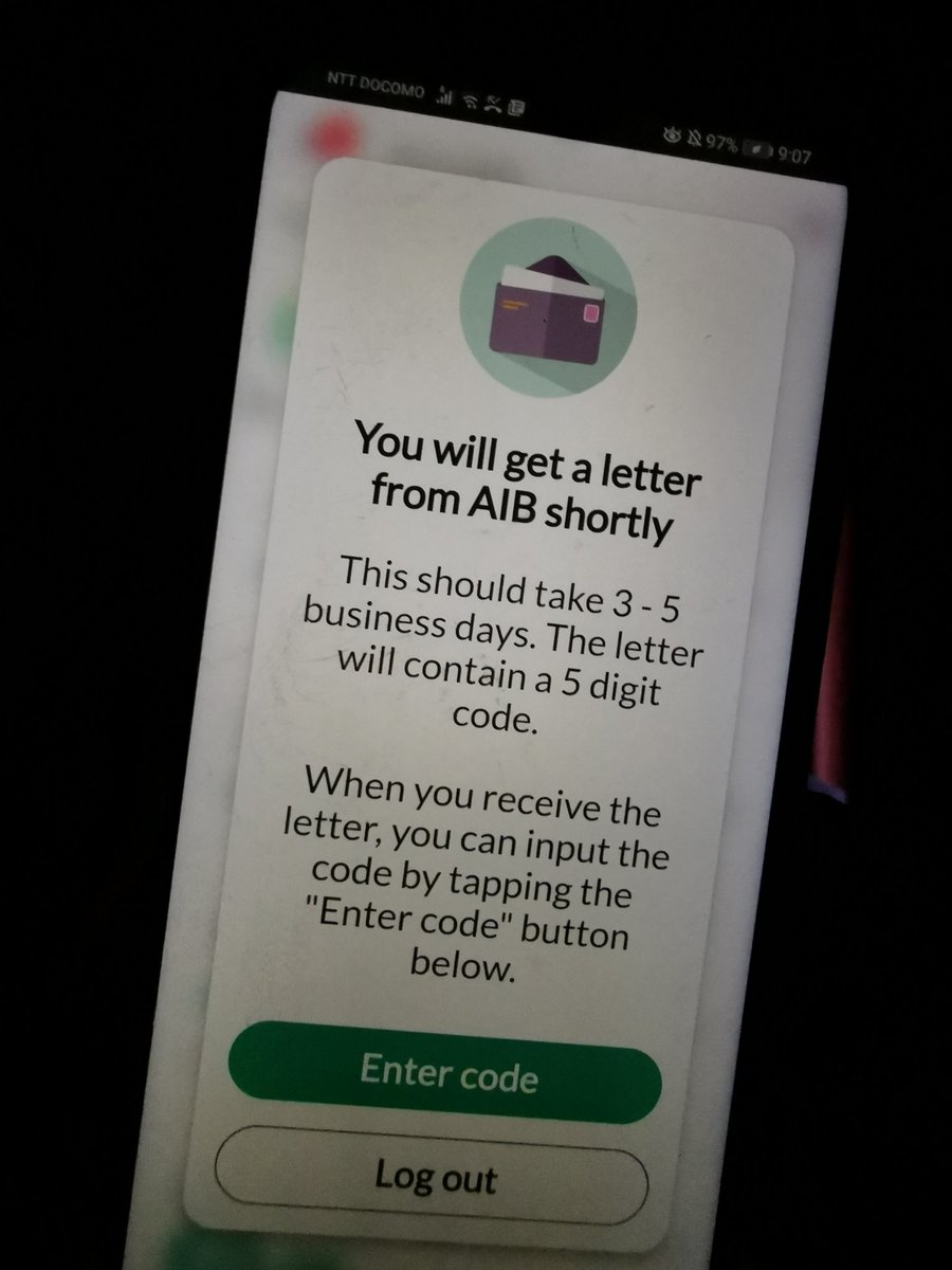 SariCoakley's tweet photo. @AIBIreland cheers for locking me out of my online banking for no reason. I inputted the code you text me and now you want to send another code by pigeon carrier, in 2019?! Currently in Japan so unless you're sending the pigeon to Japan, save the stamp. #shitshow #aibbanking https://t.co/3GcaRvt5bp