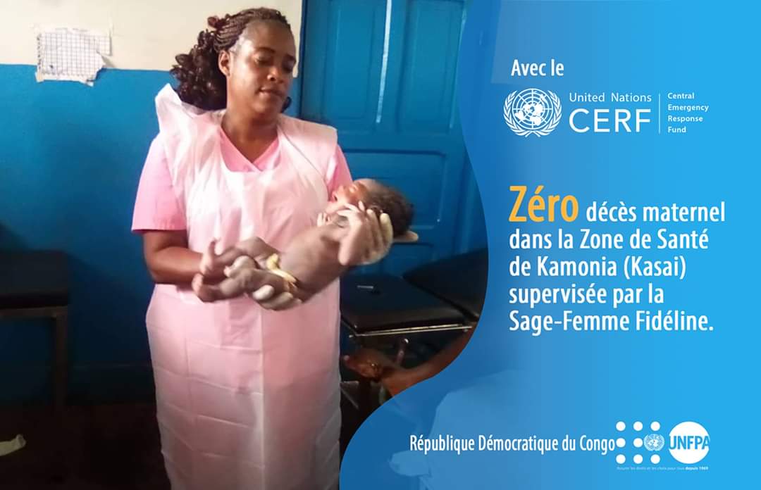 Please join us to congratulate midwife fideline deployed in kamonia where there is zero maternal death since her deployment #MidwivesSaveLives #HealthForAll #universalHealthCoverage @DeniseNyakeru @Atayeshe @SennenHounton @world_midwives @DMcLachlanK @UNOCHA_DRC @JulittaOnabanjo