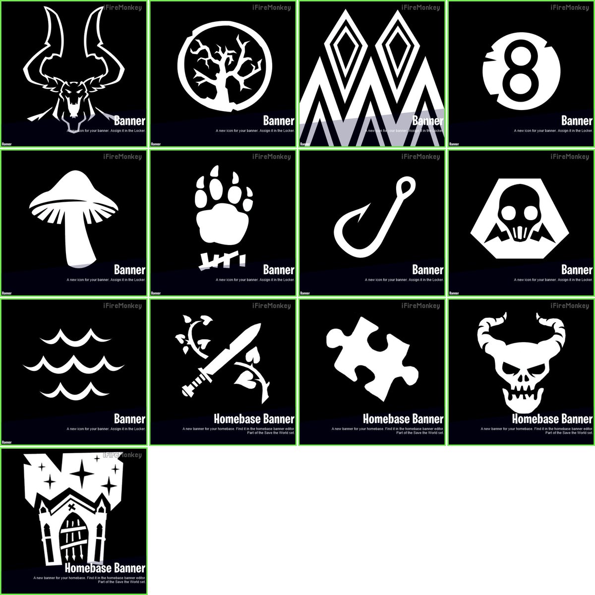 Firemonkey Fortnite Intel On Twitter All Banners Added In