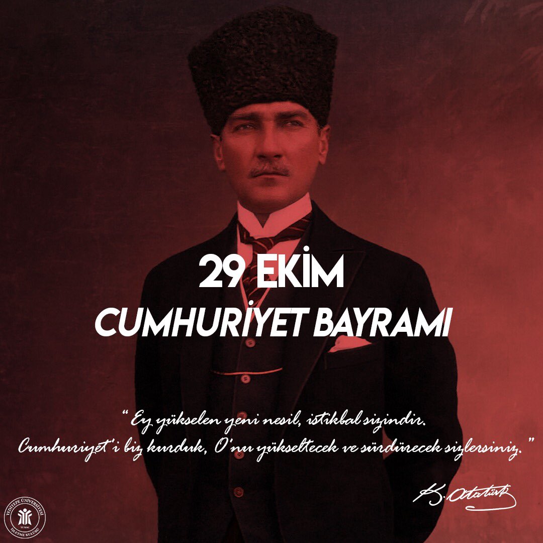 ‘’Ey yükselen yeni nesil! İstikbal sizsiniz. Cumhuriyeti biz kurduk, onu yükseltecek ve yaşatacak sizsiniz!’’ 🇹🇷 #29Ekim