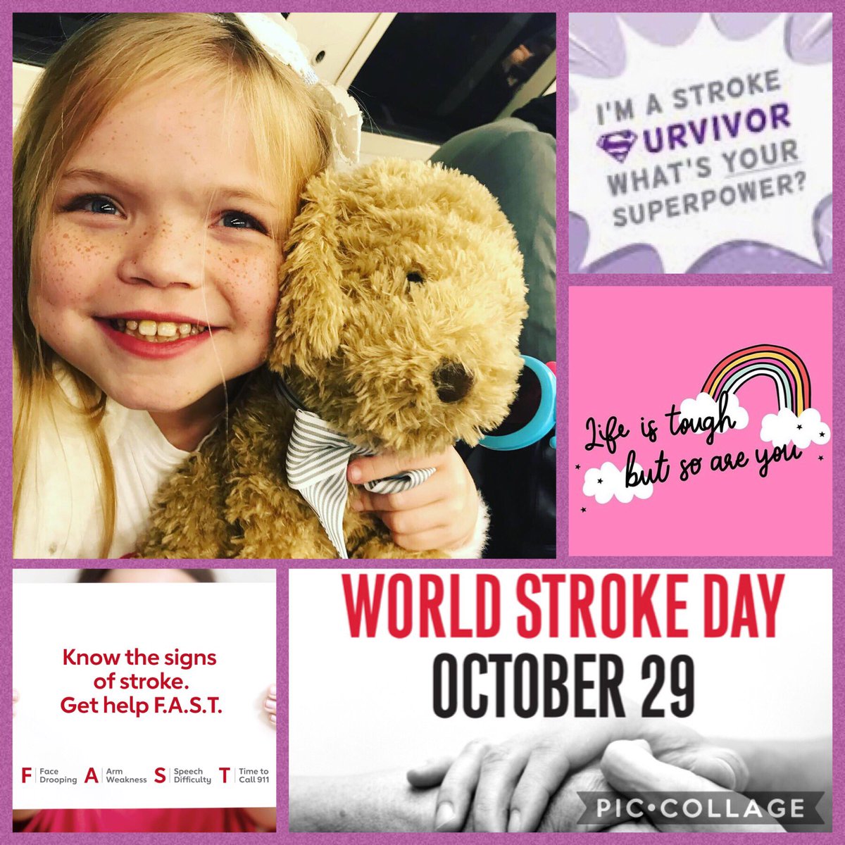 ellachadwick1's tweet photo. Stroke tried to pull me down (more than once) but i got up again. Today is world stroke day to help raise awarness for everybody #WorldStrokeDay https://t.co/OENpyPnNDA
