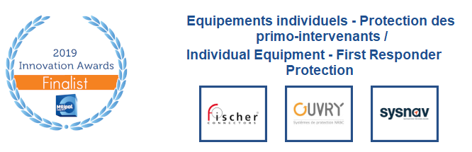 Milipol_Paris's tweet photo. Finalistes Milipol Innovation Awards 2019 dans la catégorie "Equipements individuels / Protection des primo-intervenants" =>
Milipol Innovation Awards 2019 finalists in the "Individual Equipment / First Responder Protection" category => @FischerConnect / @Ouvry_NRBCe / #Sysnav https://t.co/OXIalv2yED