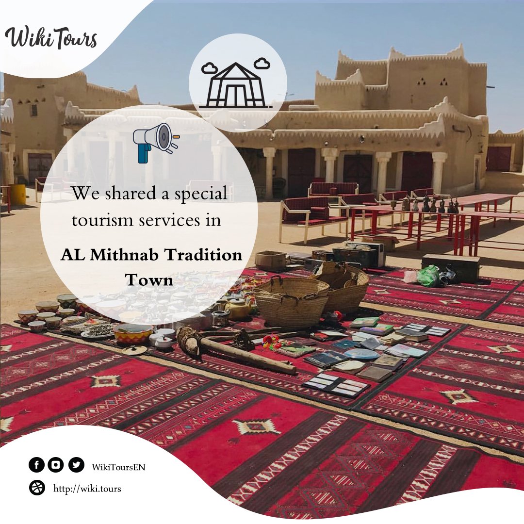 WikiToursEN's tweet photo. We shared a special tourism services in
#ALMithnab_Trabition 🇸🇦 💚
#WikiTours
#أهلاً_بالعالم
#WelcomeToArabia https://t.co/9DwudkcXQd