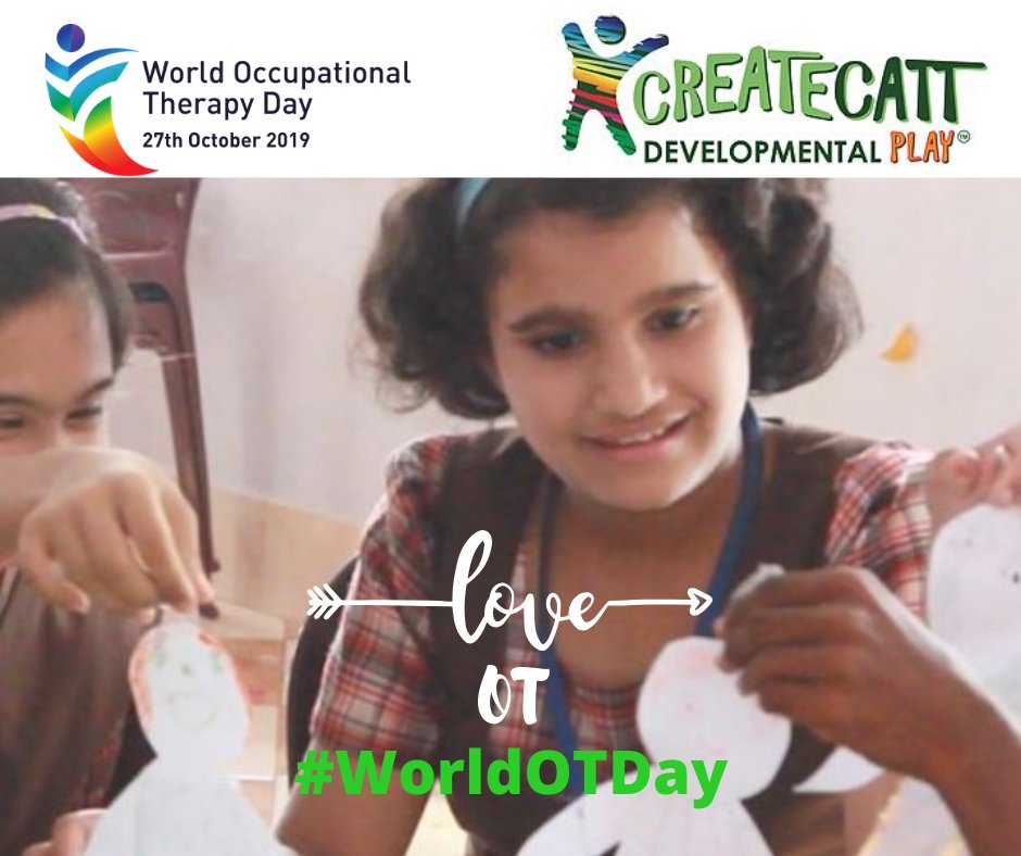CreateCatt's tweet photo. We have been celebrating World OT Day at CreateCATT,  proud to be part of such a holistic profession. It helps us bringing best practice in physical, social, emotional and cognitive development to the children we seek to support. #worldOTDay  #createcatt  #developmentalplay https://t.co/HF7KIMNLTo