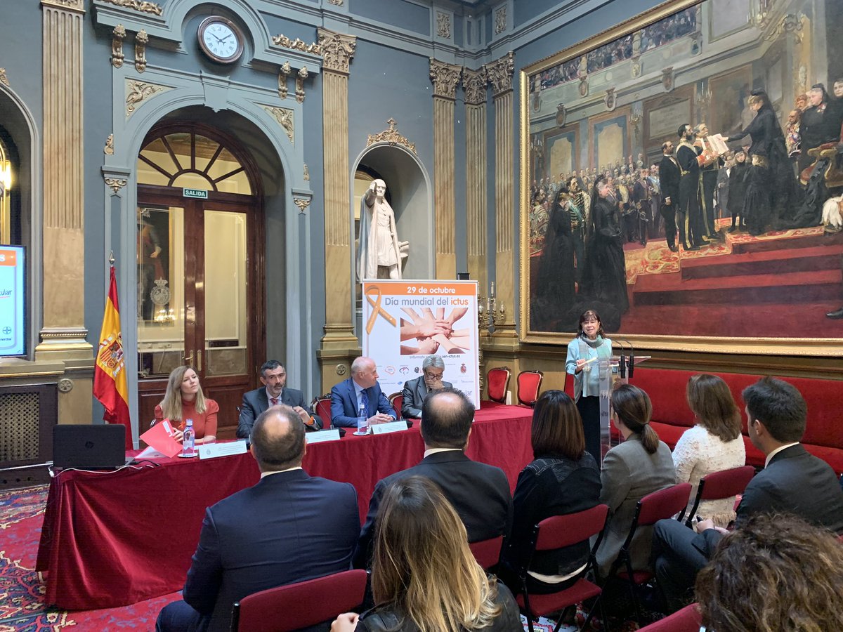 frenoalictus's tweet photo. Cristina Narbona, vicepresidenta  primera del @Senadoesp inaugura la jornada, Destacando las diferencias y barreras al acceso a los tratamientos entre Comunidades Autónomas y la obligación de combatir entre todos esta enfermedad con información y Prevencion. #DiaMundialdelIctus https://t.co/ctTYGKiv6x