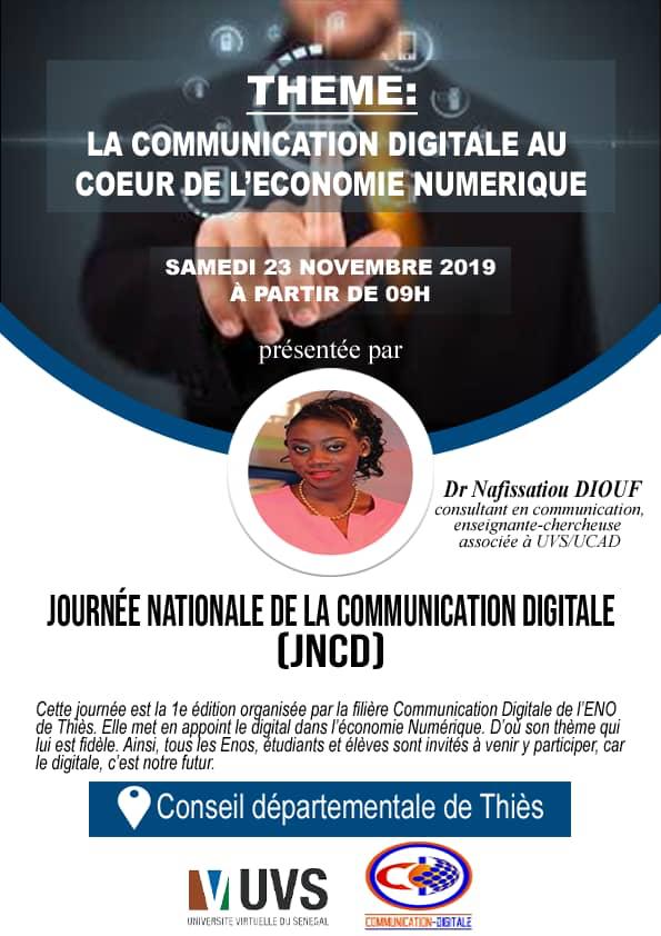 semoukaka's tweet image. @ La Communication Digitale au coeur de l&apos;économie  Numériques @
Thème De la journée Nationale de la Communication Digitale 1ère Édition qui sera célébrée À Espace Numériques de Thies.