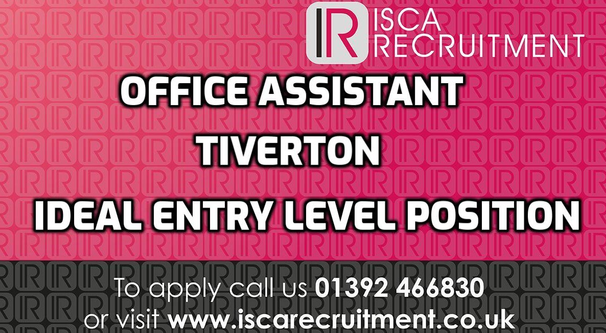 Busy and varied office assistant role in Tiverton.  Ideal entry level role.  zcu.io/dsDE #recruiting #firstjob #tivertonjobs