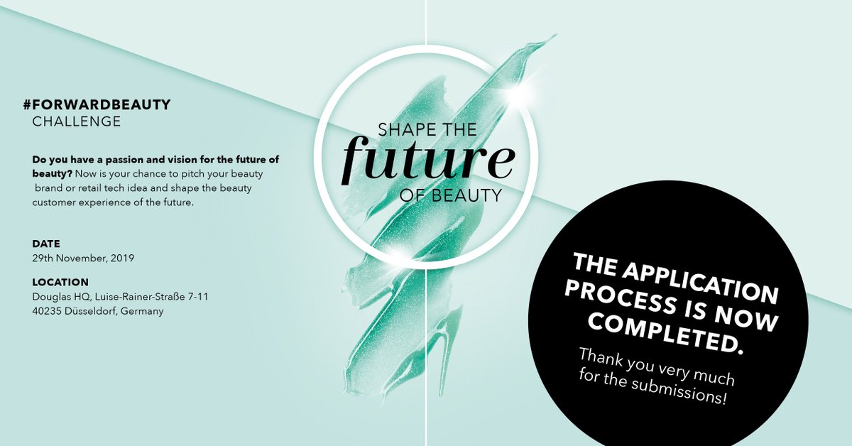 TMuellerDouglas's tweet image. Thank you to all the startups and entrepreneurs that applied for our #FORWARDBEAUTYChallenge! Best of luck, and hope to see you in Düsseldorf in November!