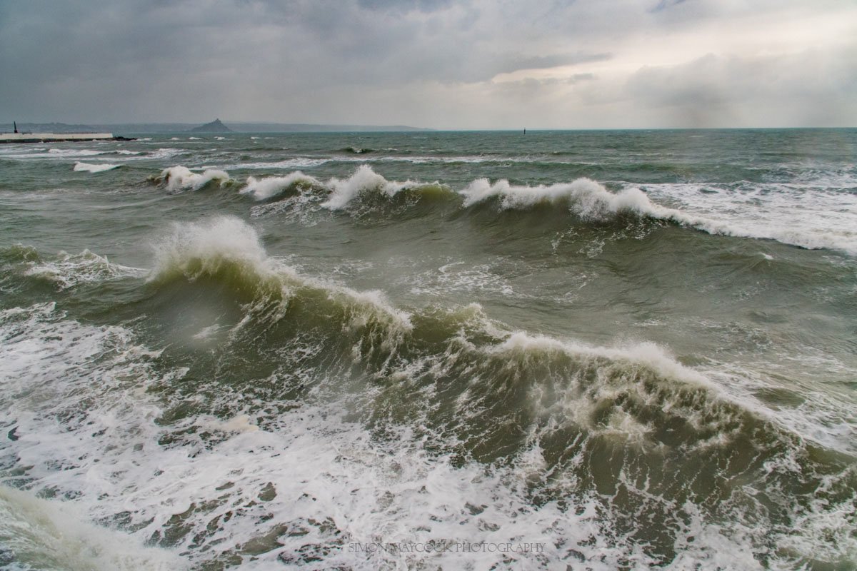 mouseholeman's tweet image. Stormy at Penzance, Cornwall this morning - got soaked.