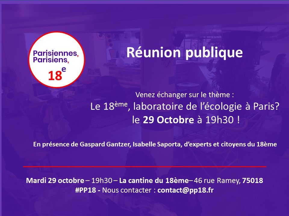 Parisien_nes18e's tweet photo. Jour J :)
On vous attends nombreux !
Lieu : La cantine du 18ème, 46 rue ramey 75018 paris
Heure : 19h30
@gaspardgantzer @isabellesaporta @Parisien_nes https://t.co/5CJJYTSfYr