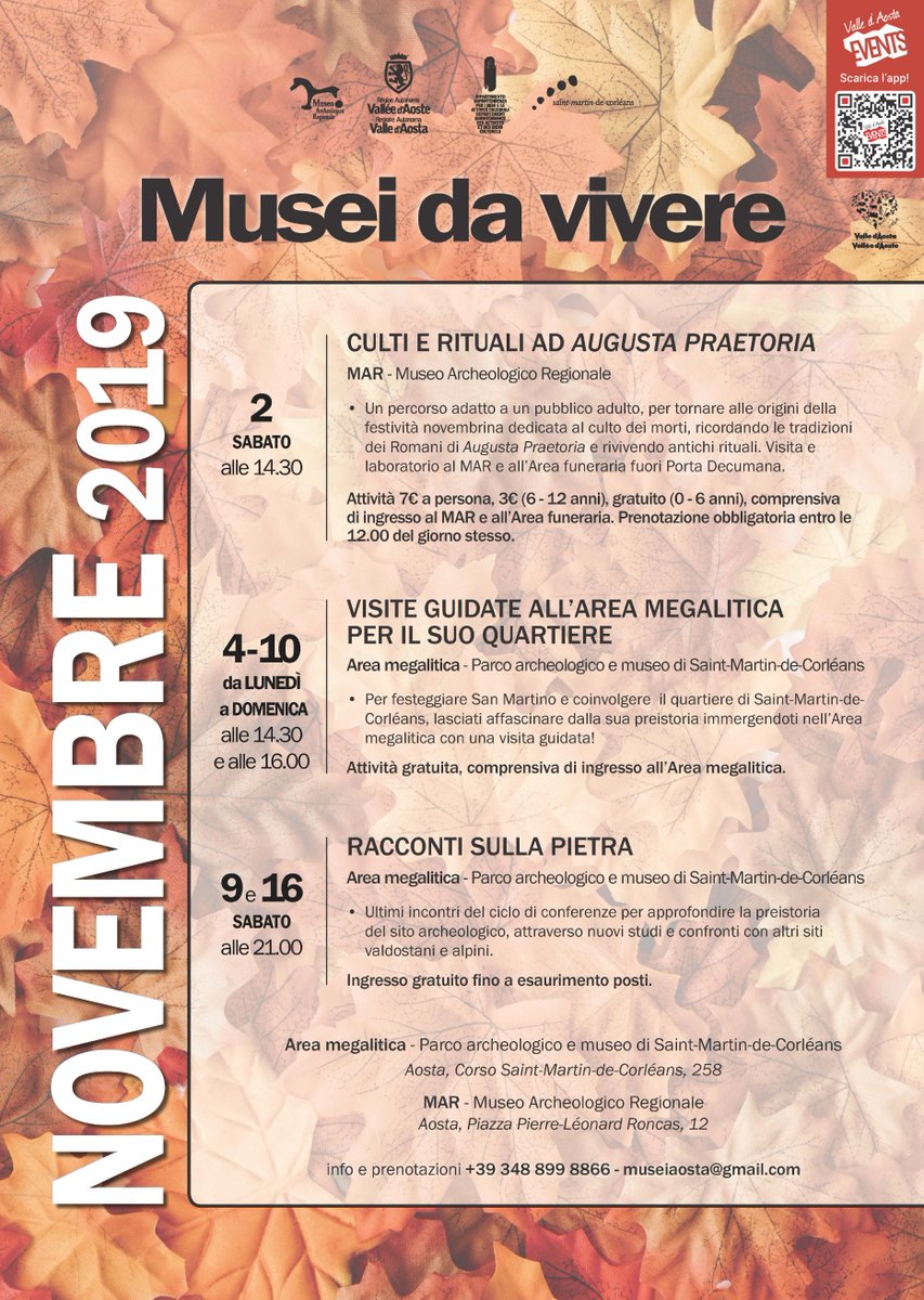 #29ottobre #Novembre è alle porte! Un mese pieno di #colori, #leggende e #tradizioni. Ma anche un mese denso di #storia e antiche ritualità!
Scopritele in #ValledAosta con #museidavivere!