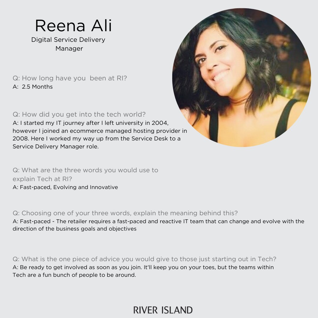 RI_TechCareers's tweet photo. After working her way up into a Service Delivery Manager Role, Reena joined RI Tech to further her career within Tech! Read it all here!
#ricareers #RITech #WomeninTech #Servicedelivery https://t.co/Q4cdCbH3dq