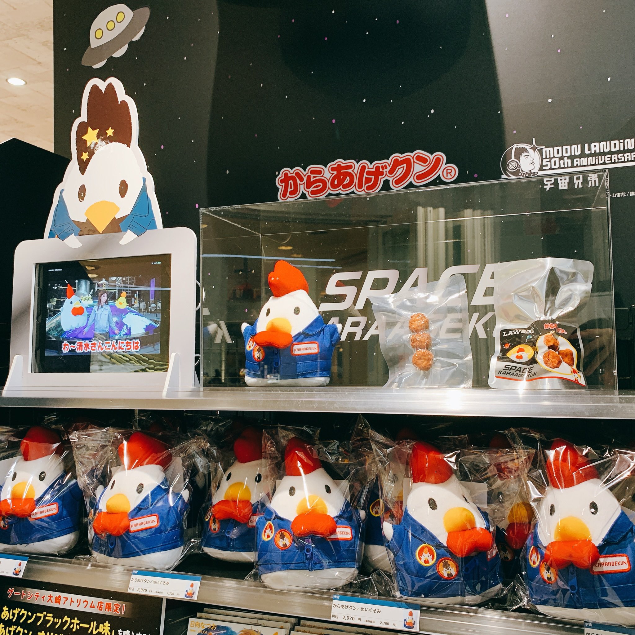 からあげクン 宇宙ぬいぐるみ からあげクン 特大サイズやわらかもっち～りぬいぐるみ ～レモン